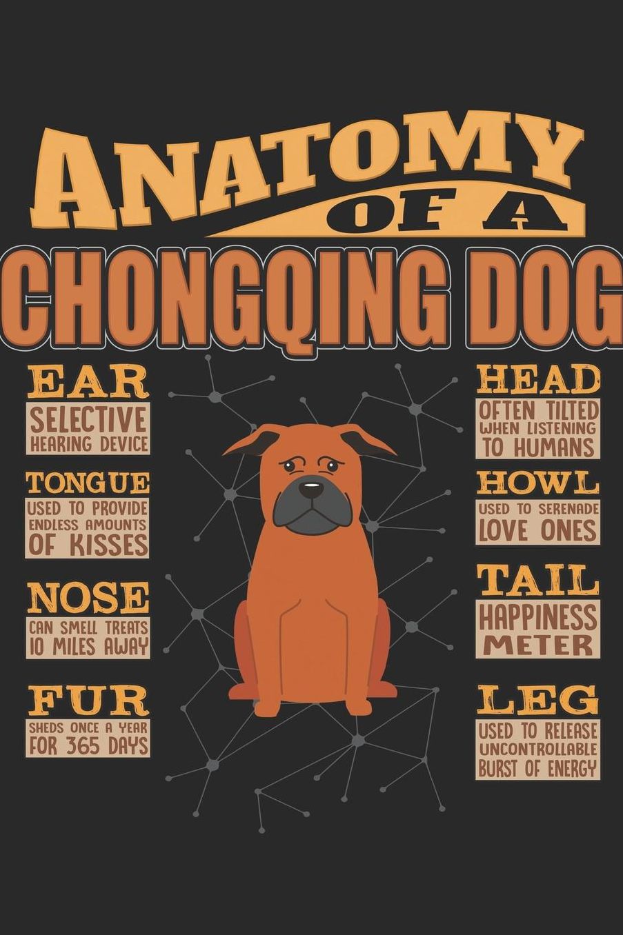Anatomy Of A Chongqing Dog: Anatomy Of A Chongqing Dog Notebook Journal 6x9 Personalized Customized Gift For Chinese Chongqing Dog Mom Dad Lined Paper
