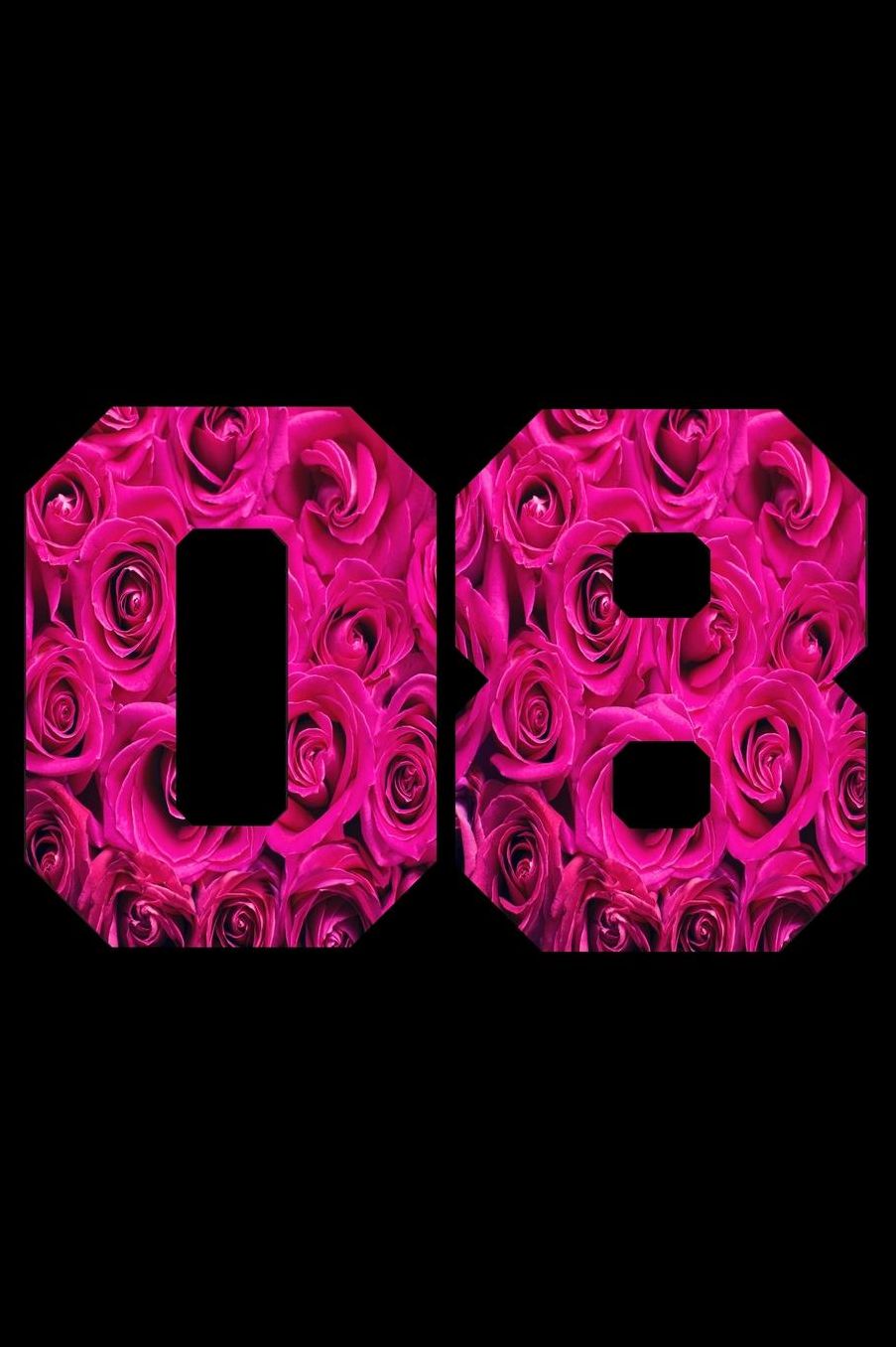 08: Blank Lined Journal, Pink Flower, Happy Birthday Sketchbook, Notebook, Diary Perfect Gift For 8 Year Old Boys And Girls