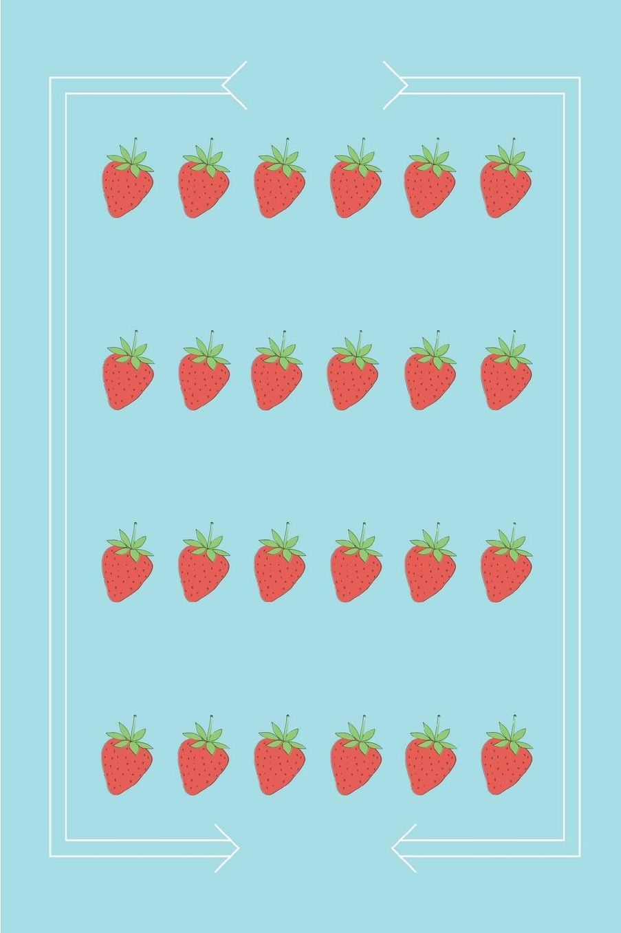 Cool Strawberry Pattern: Lined Notebook Journal - For Strawberry Lovers Enthusiasts Makers Eateries - Novelty Themed Gifts