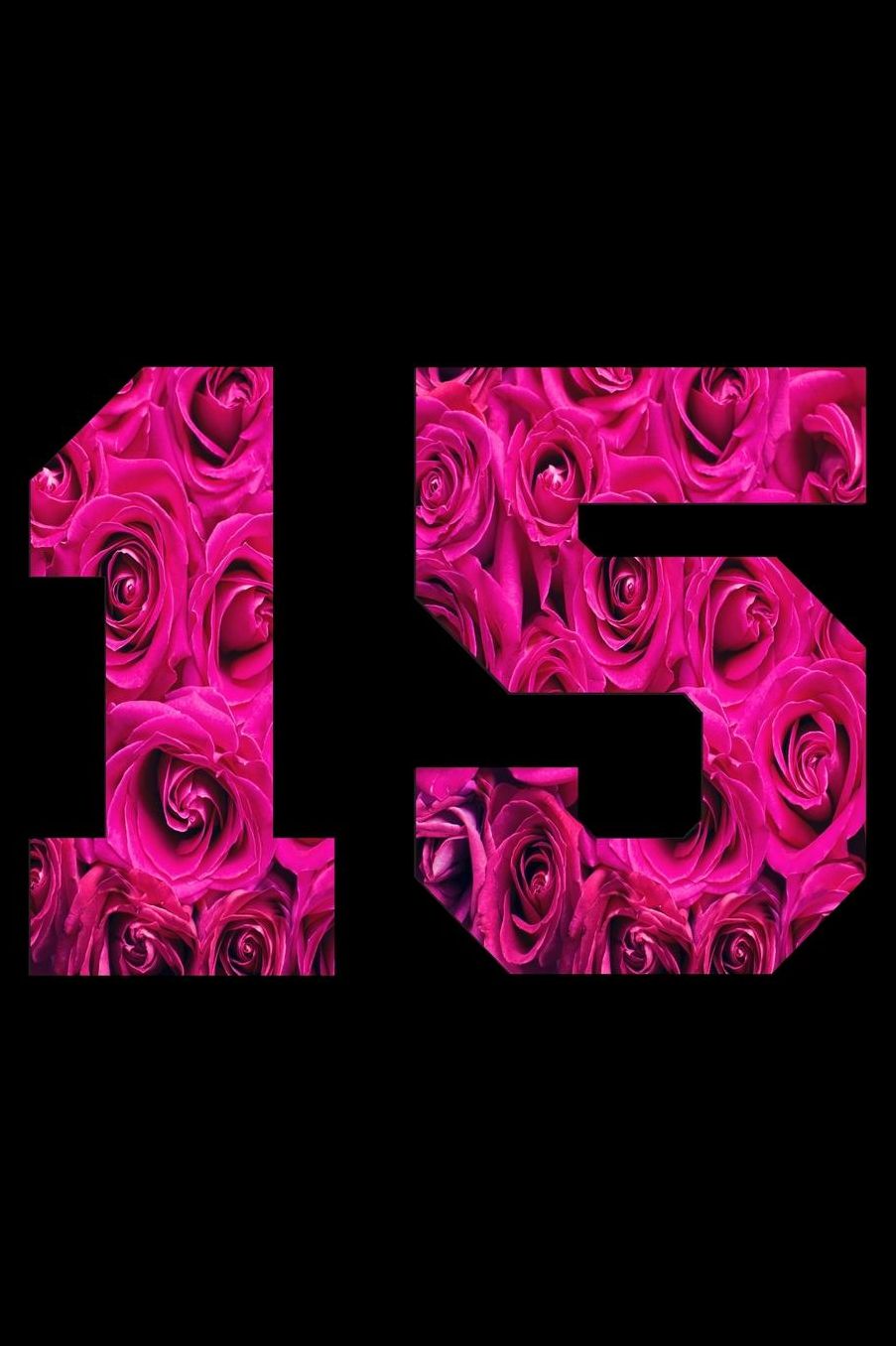 15: Blank Lined Journal, Pink Flower, Happy Birthday Sketchbook, Notebook, Diary Perfect Gift For 15 Year Old Boys And Girls