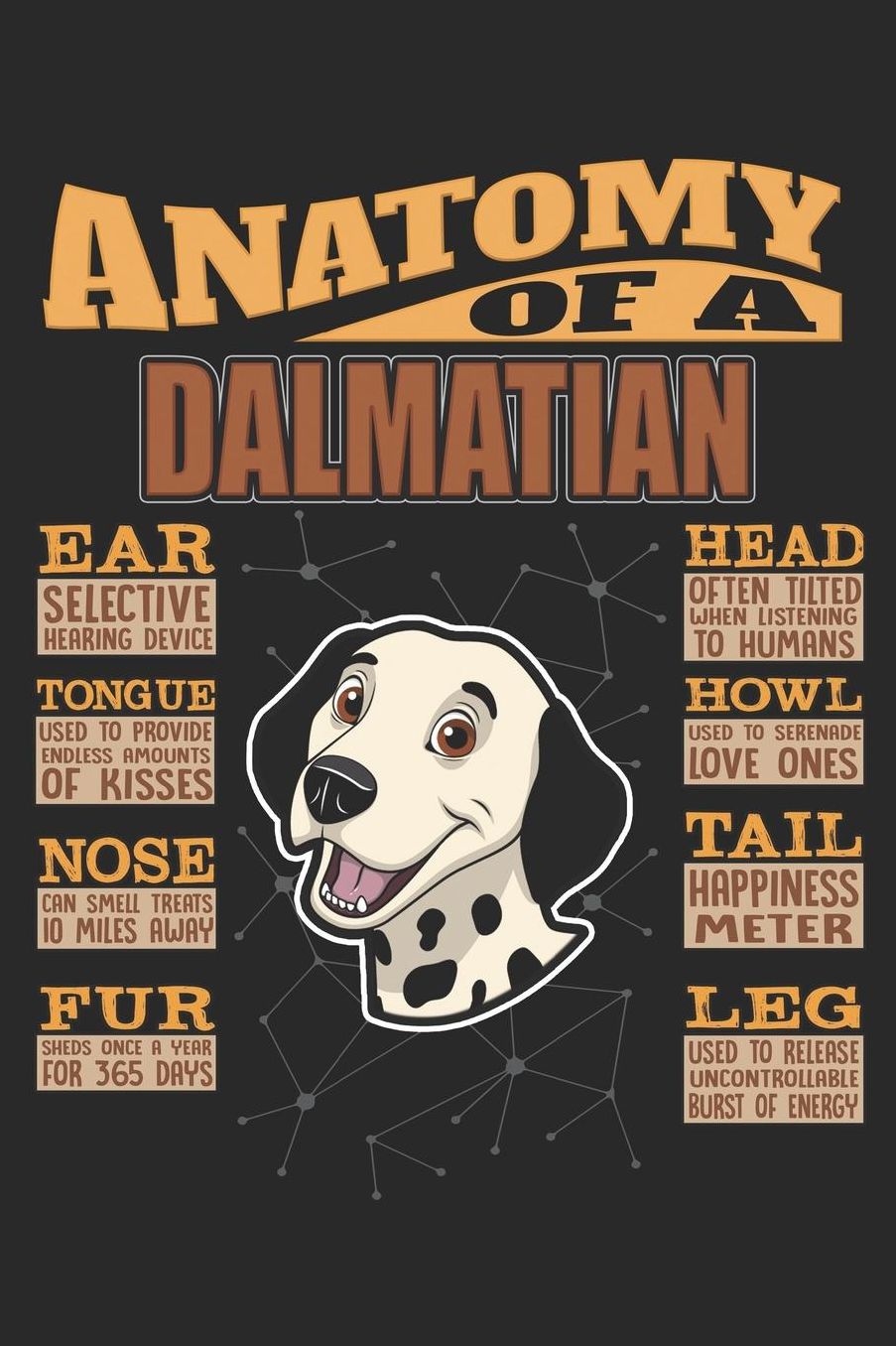 Anatomy Of A Dalmatian: Anatomy Of A Dalmatian Notebook Journal 6x9 Personalized Customized Gift For Dalmatian Mom Dad Lined Paper
