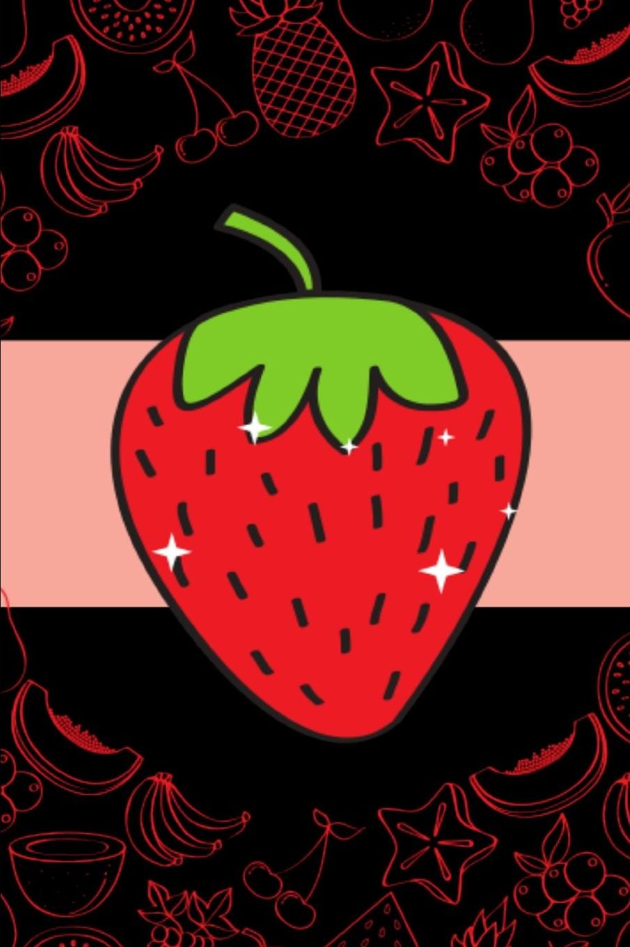 Strawberry Abstract: Lined Notebook Journal - For Strawberry Lovers Enthusiasts Makers Eateries - Novelty Themed Gifts
