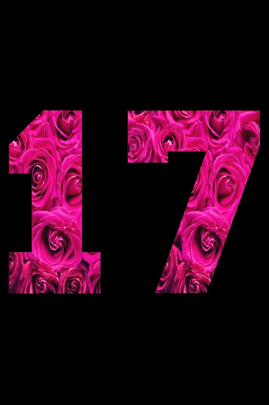 17: Blank Lined Journal, Pink Flower, Happy Birthday Sketchbook, Notebook, Diary Perfect Gift For 17 Year Old Boys And Girls