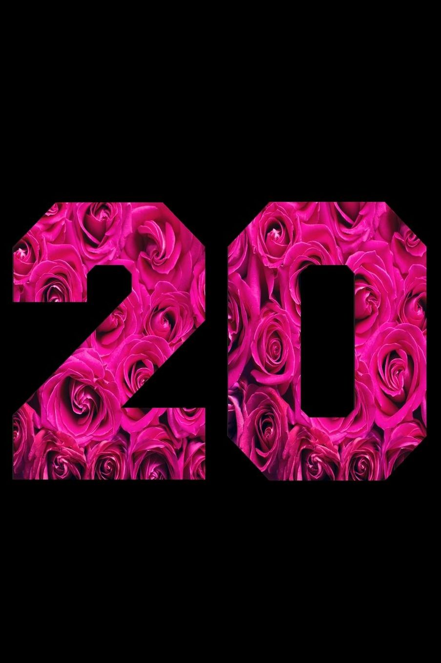 20: Blank Lined Journal, Pink Flower, Happy Birthday Sketchbook, Notebook, Diary Perfect Gift For 20 Year Old Boys And Girls