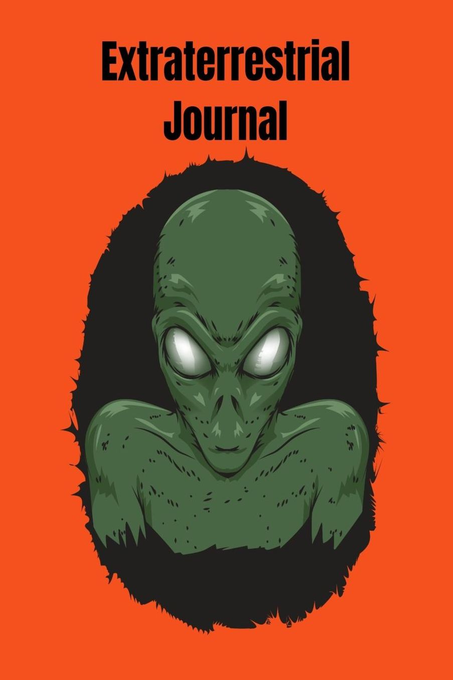 Extraterrestrial Journal: Green Alien UFO Spotted Sketchbook 110 pages Pad White paper Draw Paint Art School Teachers Students