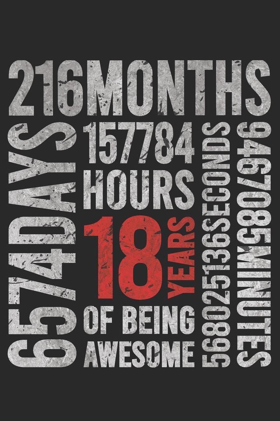 18 Years Of Being Awesome: Blank Lined Journal, Happy Birthday Sketchbook, Notebook, Log Book, Diary, Perfect Gift For 18 Year Old Boys And Girls