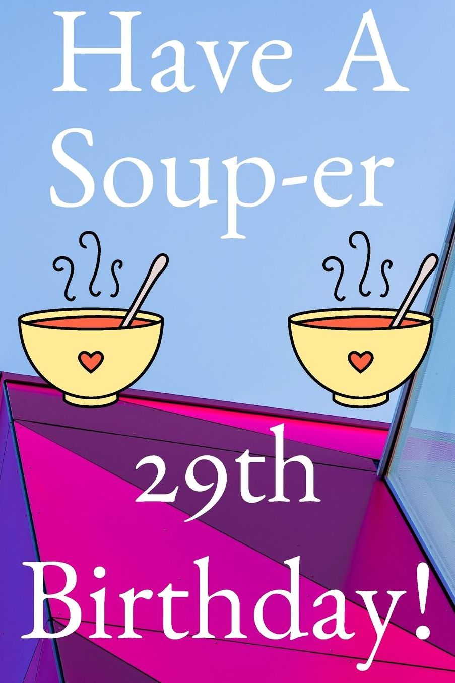 Have A Soup-er 29th Birthday: Funny 29th Birthday Gift Soup-er Journal / Notebook / Diary (6 x 9 - 110 Blank Lined Pages)