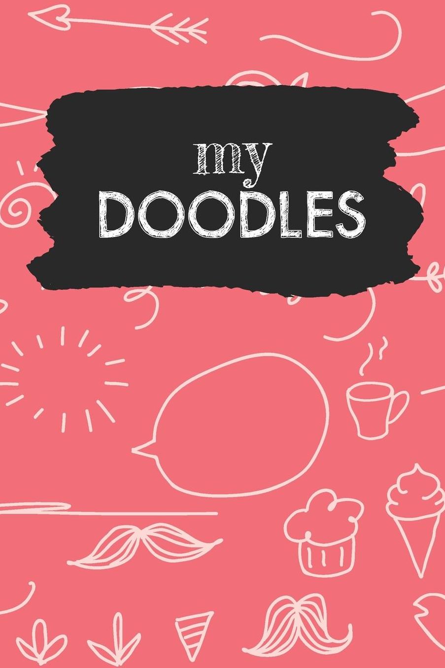 My Doodles: Watermelon Pink Sketchbook for Doodling - 6 x 9 size with 110 dot grid blankpages for sketching