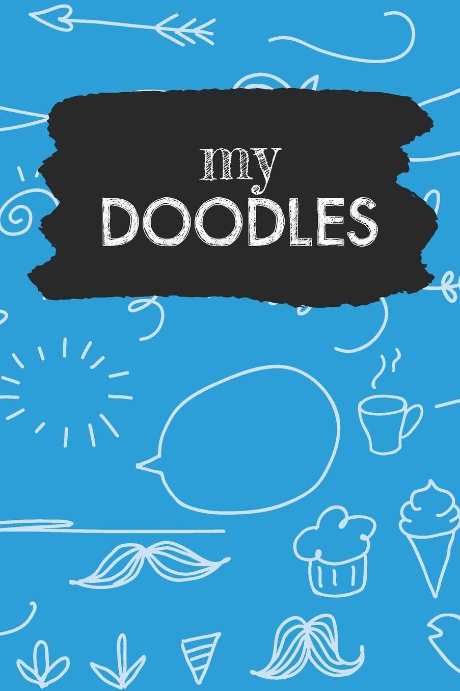 My Doodles: Bright Blue Sketchbook for Doodling - 6 x 9 size with 110 dot grid blankpages for sketching