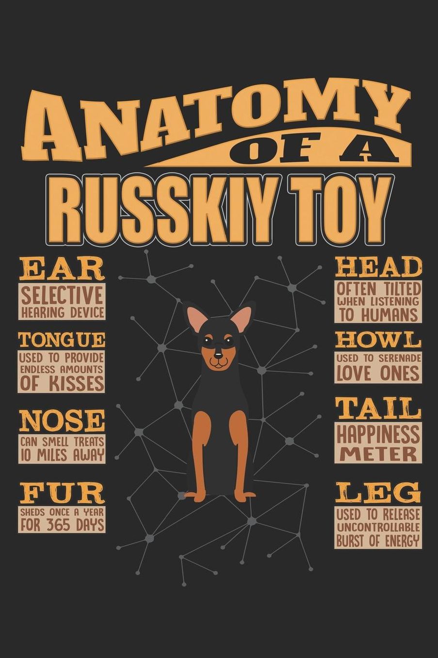 Anatomy Of A Russkiy Toy: Anatomy Of A Russkiy Toy Notebook Journal 6x9 Personalized Customized Gift For Russkiy Toy Mom Dad Lined Paper