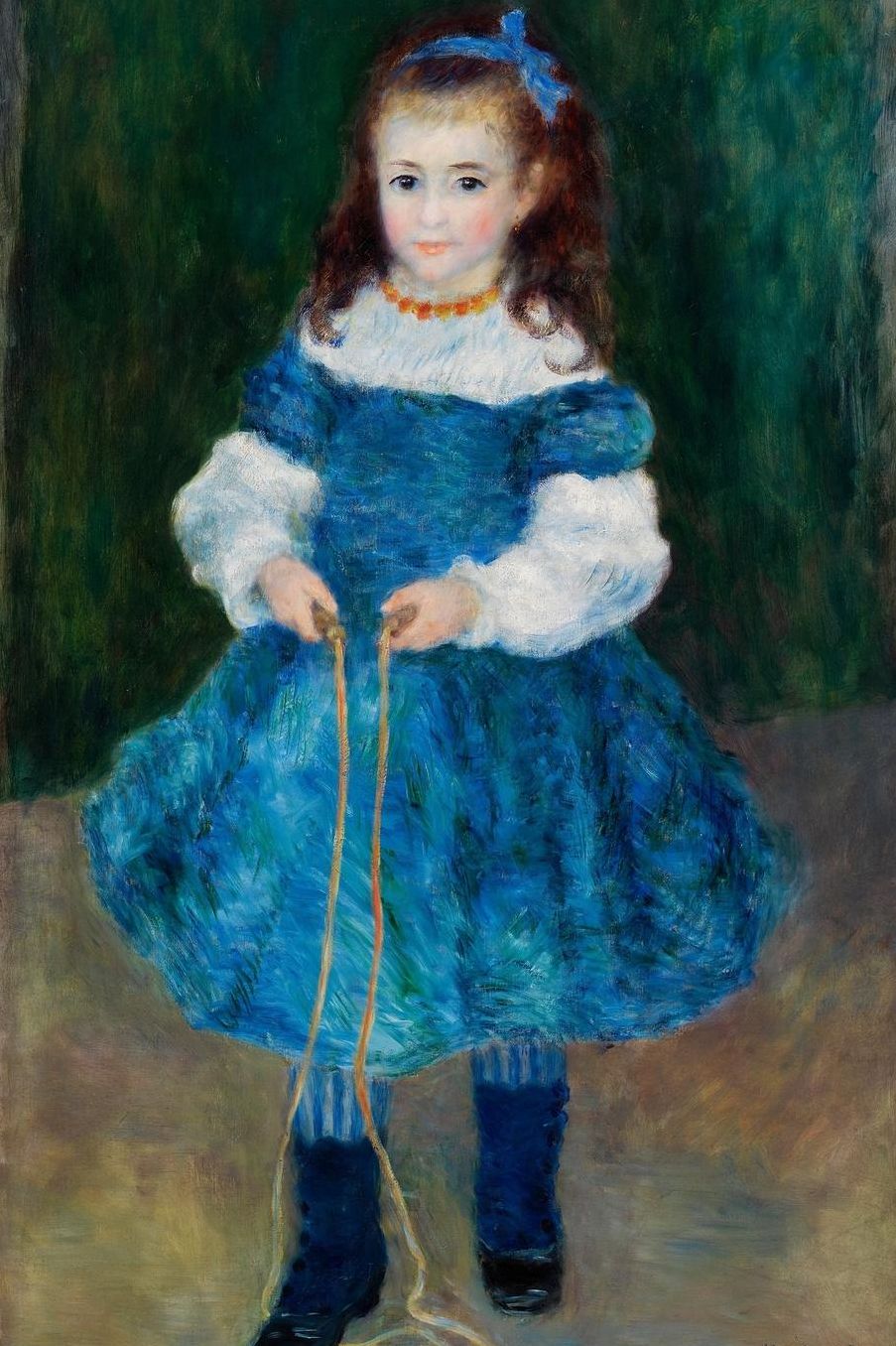 Art Journal: Pierre-Auguste Renoir - Girl with a Jump Rope - Art Cover College Ruled Notebook 110 Pages