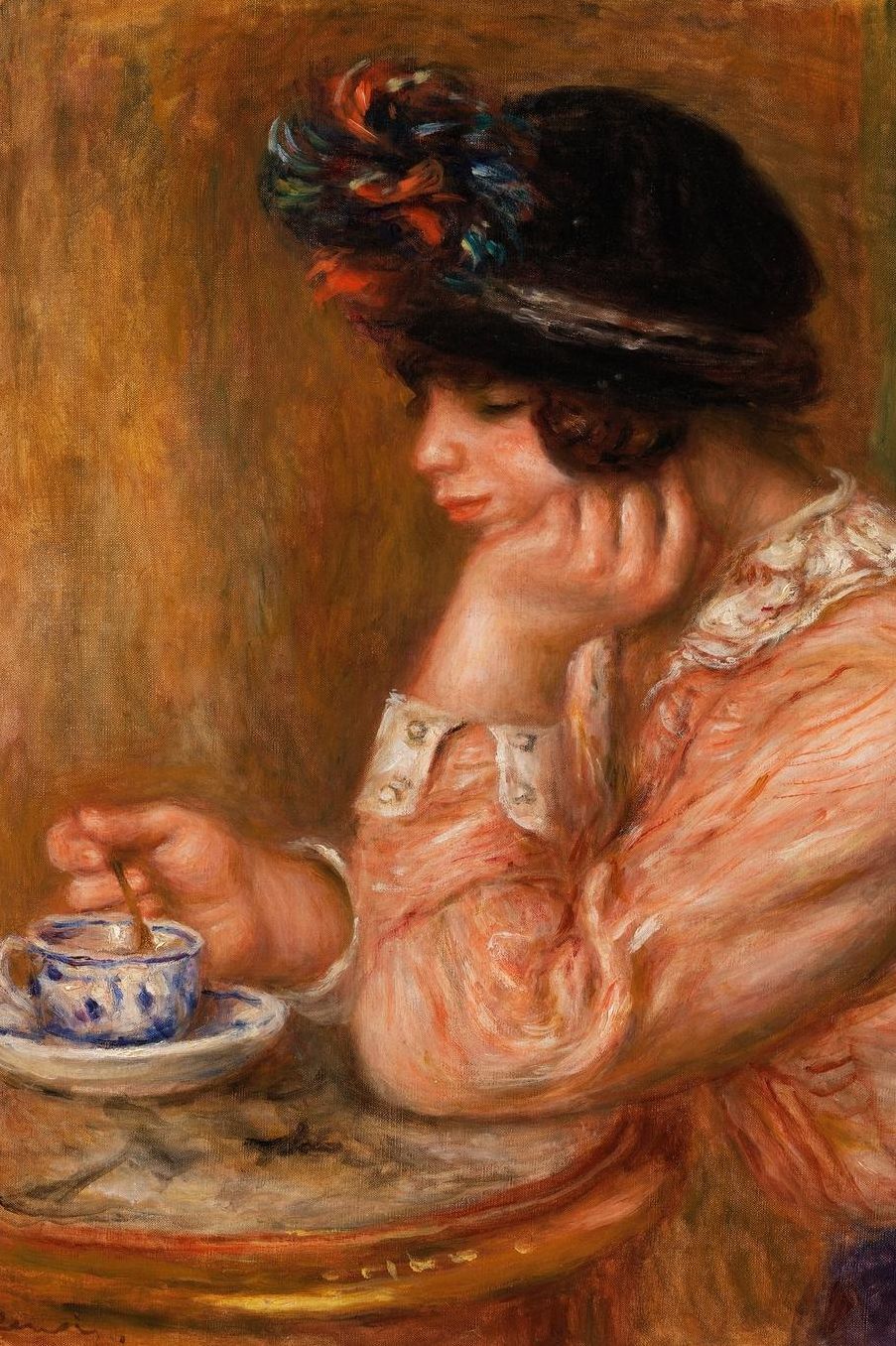 Art Journal: Pierre-Auguste Renoir - Cup of Chocolate - Art Cover College Ruled Notebook 110 Pages