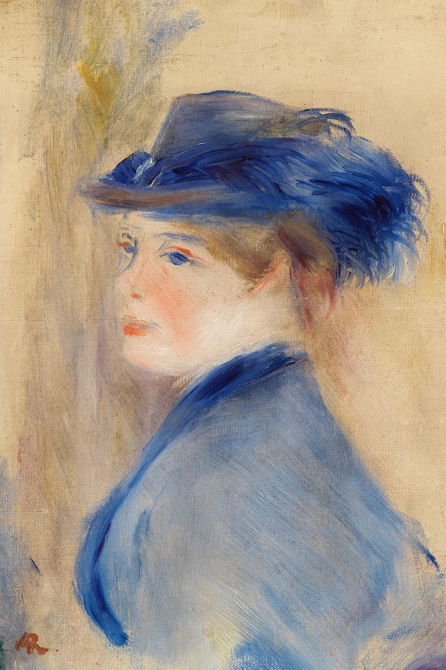 Art Journal: Pierre-Auguste Renoir - Bust of a Woman - Art Cover College Ruled Notebook 110 Pages