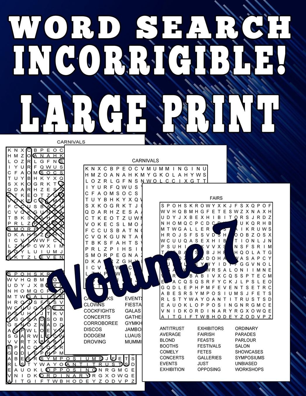 Word Search Incorrigible! Large Print: 100 Large Print Difficult Puzzles
