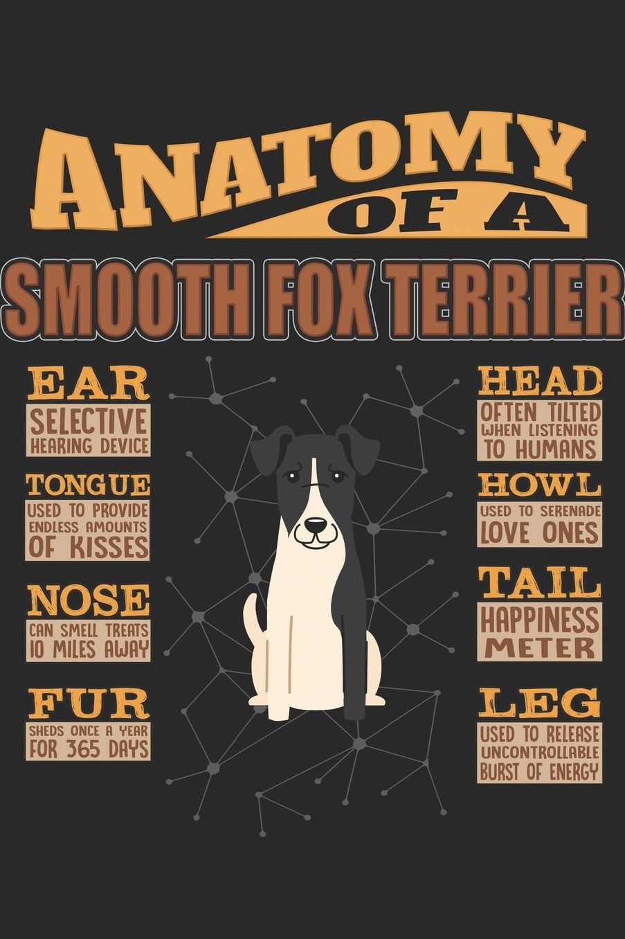 Anatomy Of A Smooth Fox Terrier: Anatomy Of A Smooth Fox Terrier Notebook Journal 6x9 Personalized Customized Gift For Smooth Fox Terrier Mom Dad Lined Paper