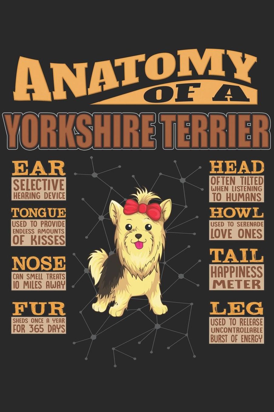 Anatomy Of A Yorkshire Terrier: Anatomy Of A Yorkshire Terrier Notebook Journal 6x9 Personalized Customized Gift For Yorkshire Terrier Mom Dad Lined Paper