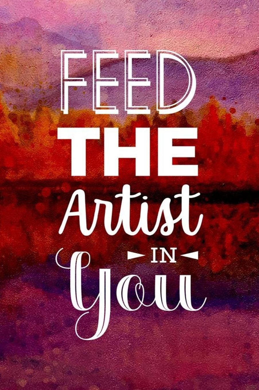 Feed The Artist In You: Blank Lined Notebook ( Art) Red