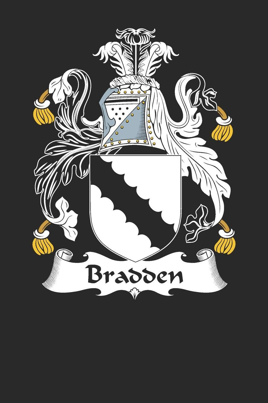 Bradden: Bradden Coat of Arms and Family Crest Notebook Journal (6 x 9 - 100 pages)