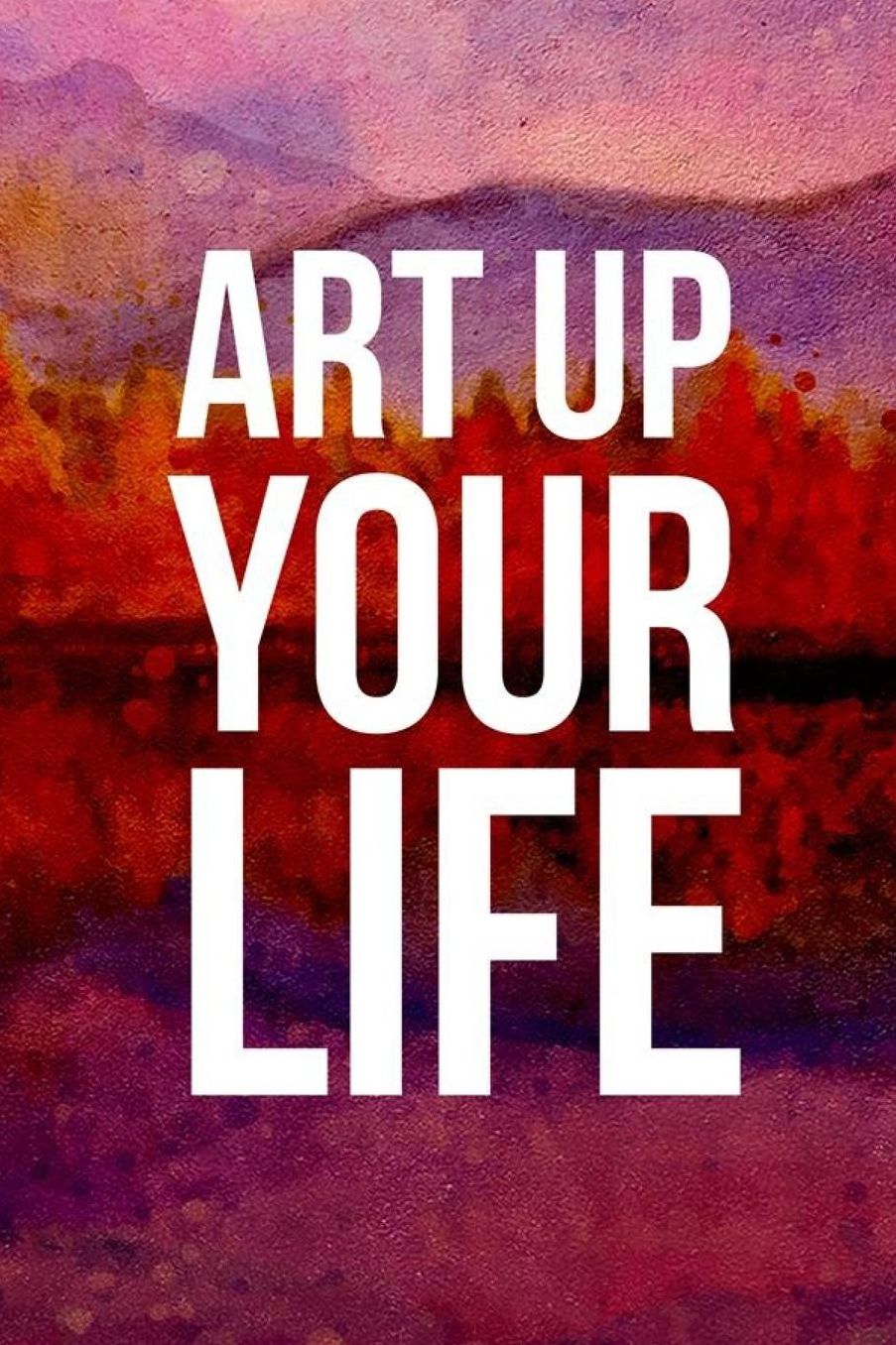 Art Up Your Life: Blank Lined Notebook ( Art) Red