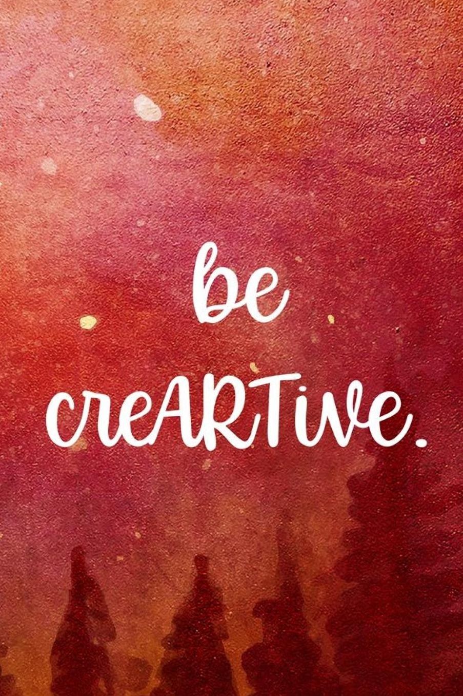 Be Creartive: Blank Lined Notebook ( Art) Orange