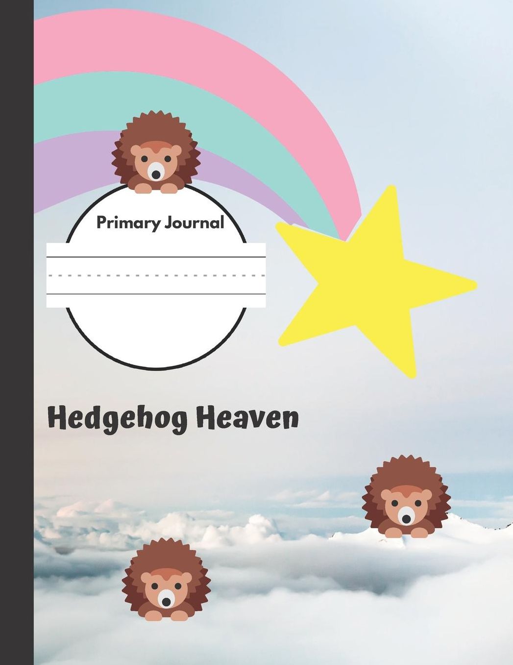 Hedgehog Heaven Primary Journal: Grades K-2, Half Page Lined Handwriting Paper with Drawing Space