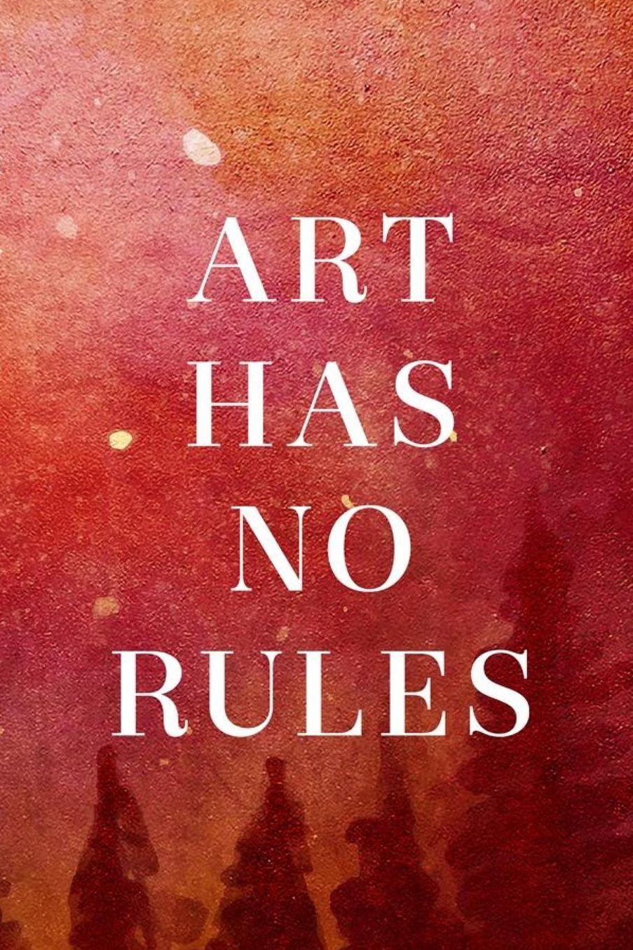 Art Has No Rules: Blank Lined Notebook ( Art) Orange