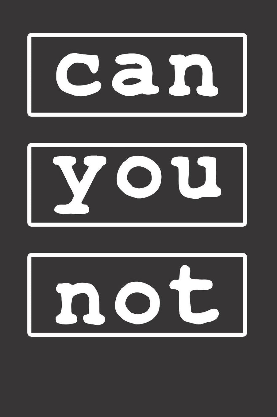 Can You Not Notebook Journal: Can You Not Notebook Journal gift Journal 6 x 9 120 pages