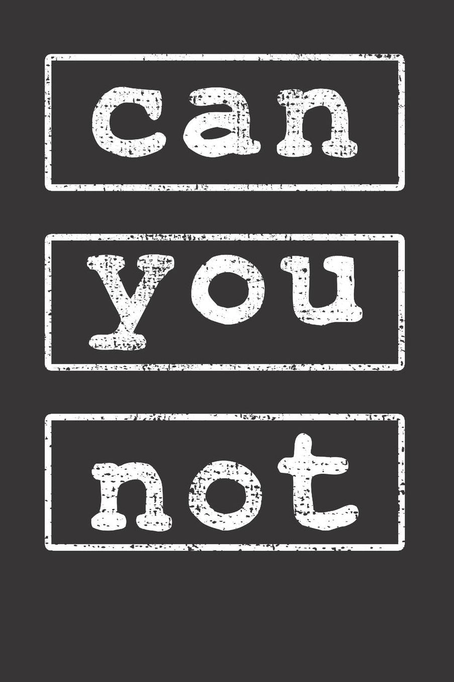 Can You Not Saying Notebook Journal: Can You Not Saying Notebook Journal gift Journal 6 x 9 120 pages