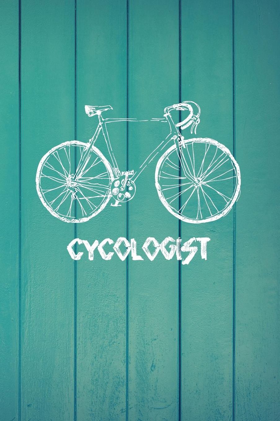 Cycologist: Biking Notebook - a stylish, modern and inspirational journal cover with 120 blank, lined pages.