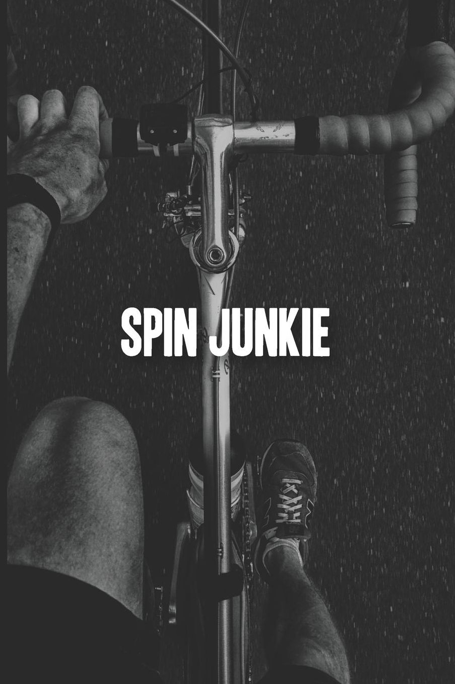 Spin Junkie: Biking Notebook - a stylish, modern and inspirational journal cover with 120 blank, lined pages.