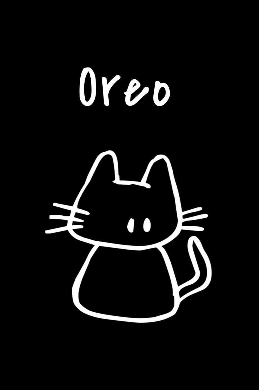 Oreo: Composition Notebook Plain College Ruled Wide Lined 6 x 9 Journal Cute Meow Funny Kawaii Gifts for Family Cat Lover's Organizer Record Log Passwords Address Book Appointments & Diary Students Back to School Teens Kids Workbook for Writing Notes