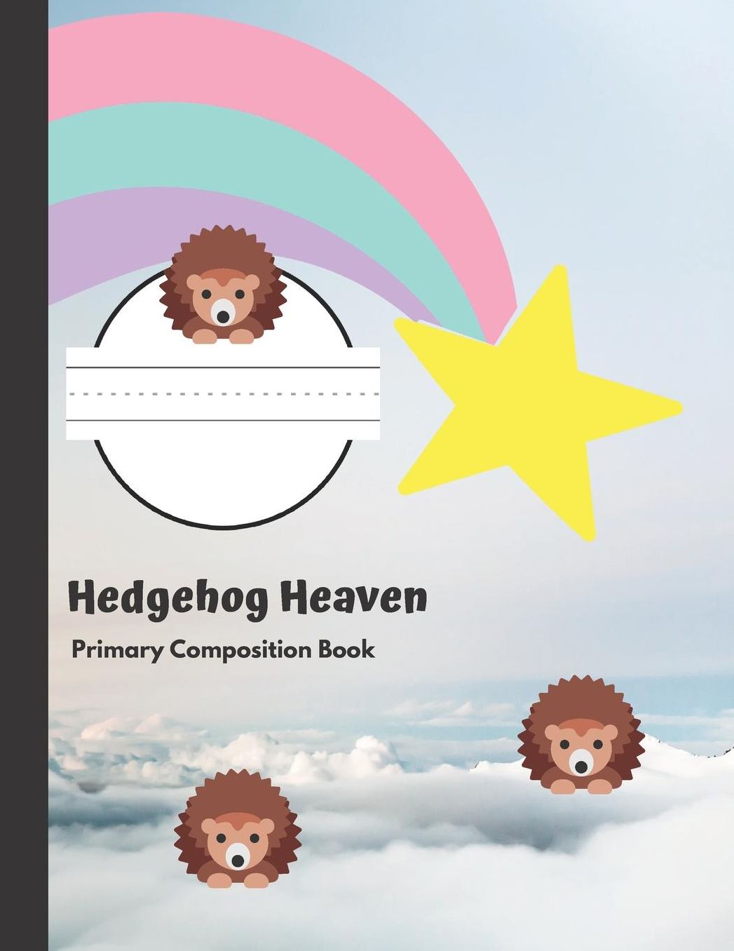 Hedgehog Heaven Primary Composition Book: Blank dotted handwriting sheets for K-2