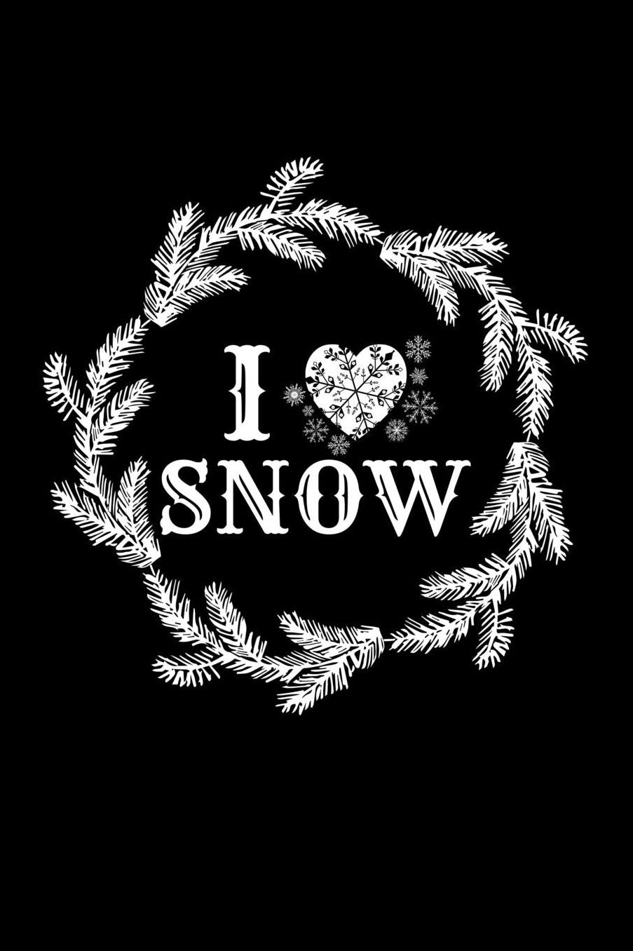 I Love Snow: Blank Paper Sketch Book - Artist Sketch Pad Journal for Sketching, Doodling, Drawing, Painting or Writing
