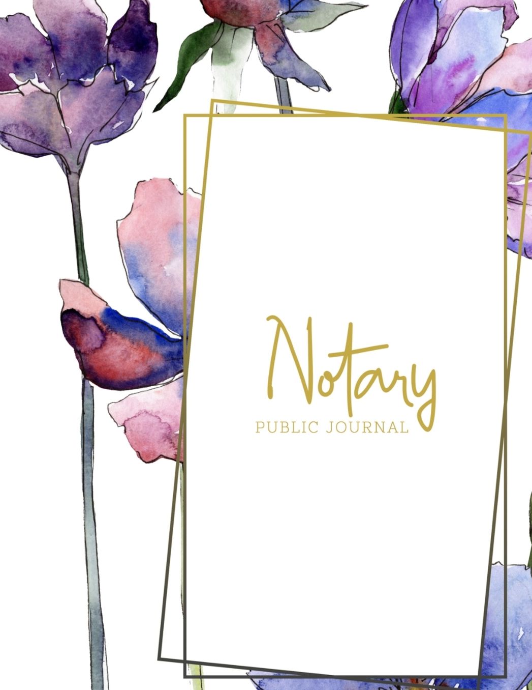 Notary Public Journal: Notary Public Official Records Journal Log Book, Beautiful and Cute 8.5' X 11 floral pattern cover, 110 pages