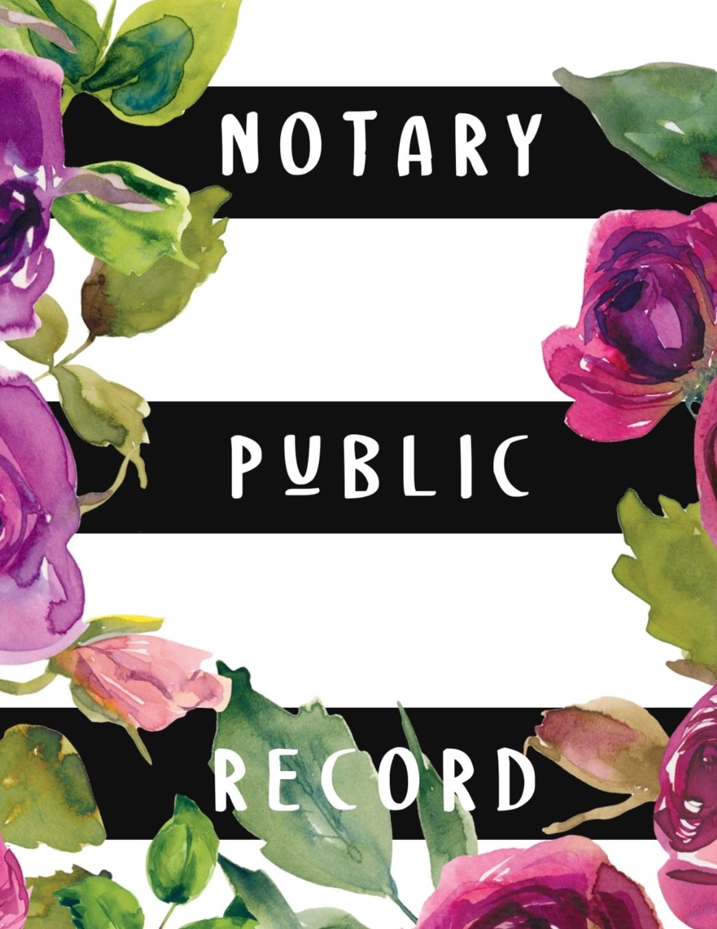 Notary Public Record: Notary Public Official Records Journal Log Book, elegant matte cover, 8.5 X 11 110 pages