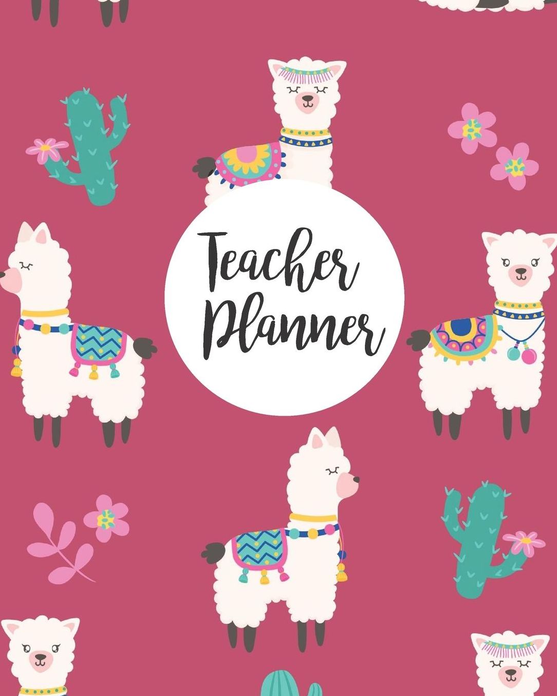 Teacher Planner: Pink Cute Sheep Teacher Journal Planner Notebook Organizer Daily Weekly Monthly Annual Activities Calendars To Do Class Lists Grade Tracker Back to School Teacher Appreciation Gift Undated 8x10 150 Pages White Paper