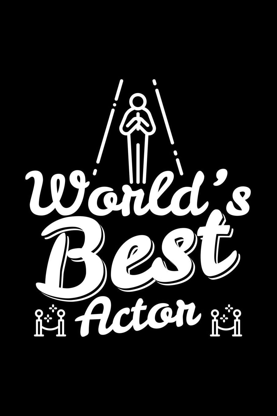 World's Best Actor: Blank Paper Sketch Book - Artist Sketch Pad Journal for Sketching, Doodling, Drawing, Painting or Writing