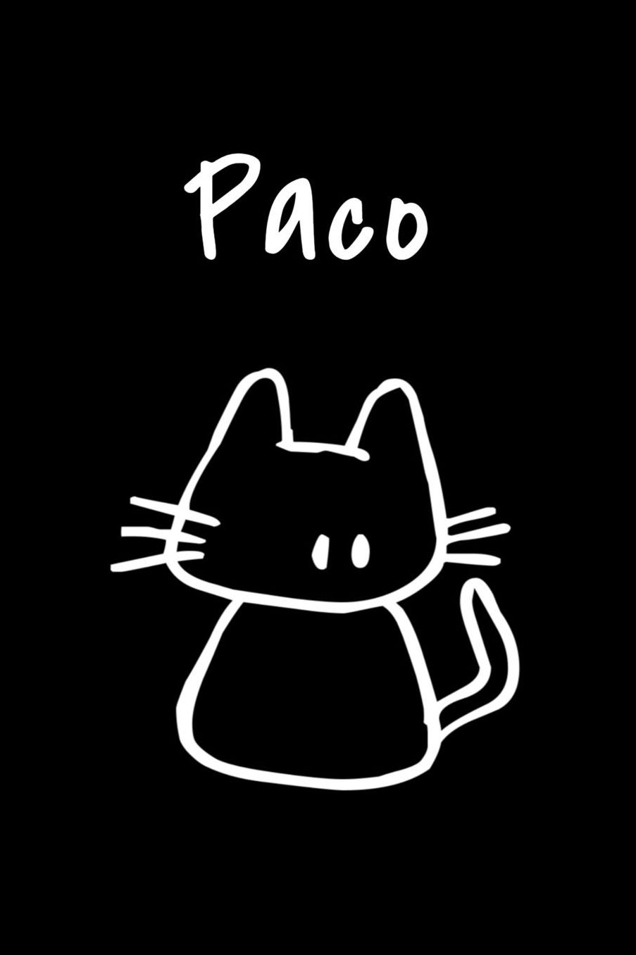 Paco: Composition Notebook Plain College Ruled Wide Lined 6 x 9 Journal Cute Meow Funny Kawaii Family Gifts for Cat Lover's Organizer Record Log Passwords Address Book Appointments & Diary Students Back to School Teens Kids Workbook for Writing Notes