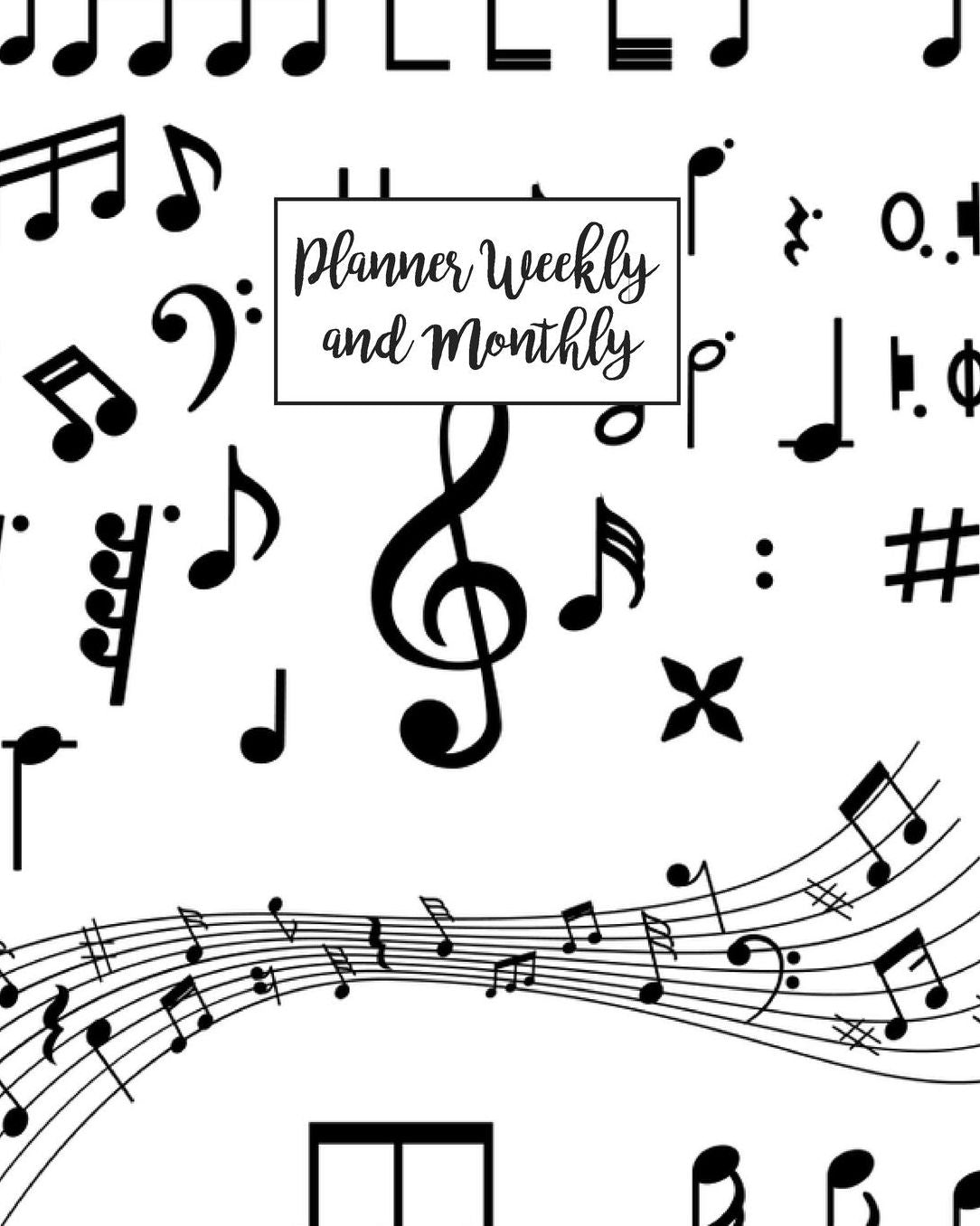 Planner Weekly and Monthly: Music Teacher Journal Planner Notebook Organizer Daily Weekly Monthly Annual Activities Calendars To Do Class Lists Grade Tracker Back to School Teacher Appreciation Gift Undated 8x10 150 Pages White Paper