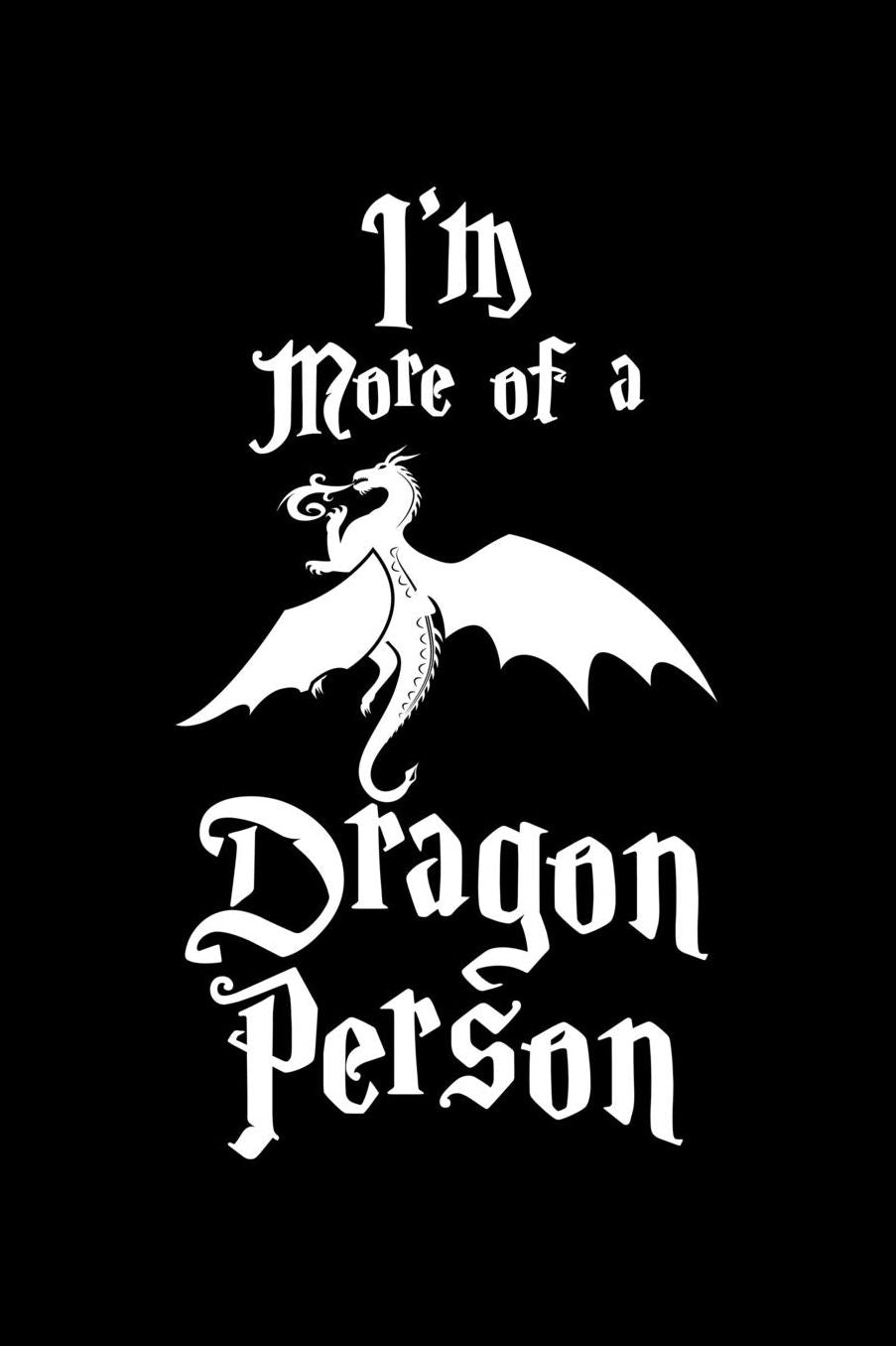 I'm More Of A Dragon Person: Blank Paper Sketch Book - Artist Sketch Pad Journal for Sketching, Doodling, Drawing, Painting or Writing