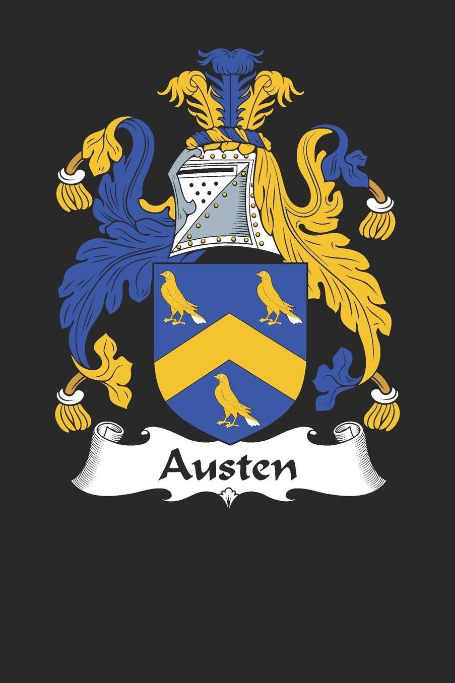 Austen: Austen Coat of Arms and Family Crest Notebook Journal (6 x 9 - 100 pages)