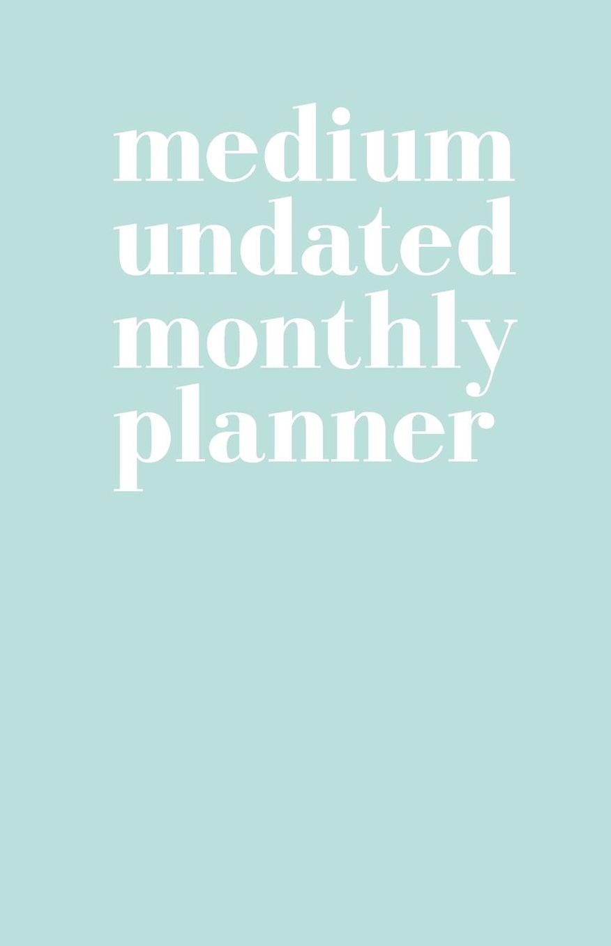 Medium Undated Monthly Planner: 16 Months Pastel Recycled Paper by Fash Pash