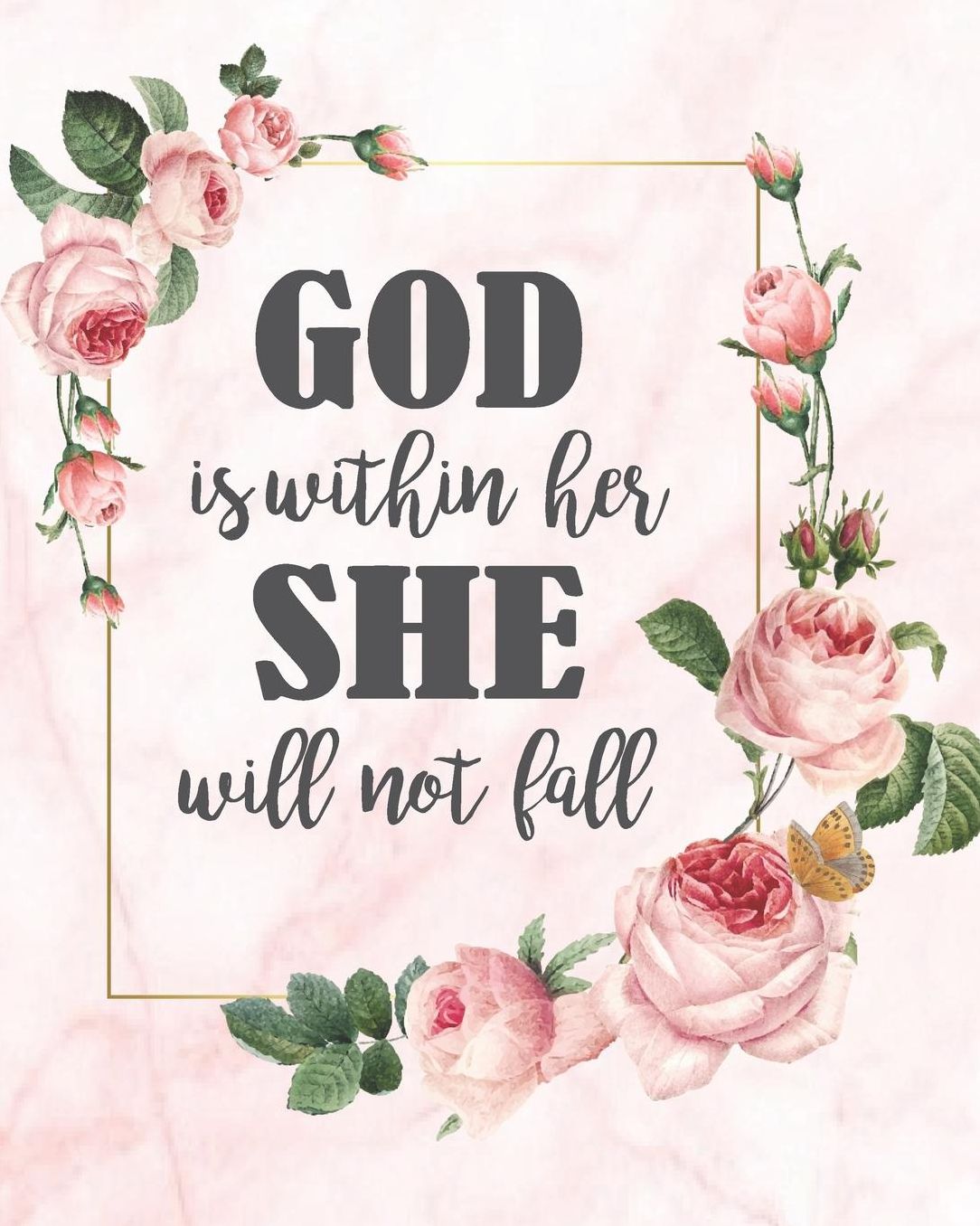 God is Within Her She Will Not Fall: Pink Floral Religious Teacher Journal Planner Notebook Organizer Daily Weekly Monthly Annual Activities Calendars To Do Class Lists Grade Tracker Back to School Teacher Appreciation Gift Undated 8x10 150 Pages Whi