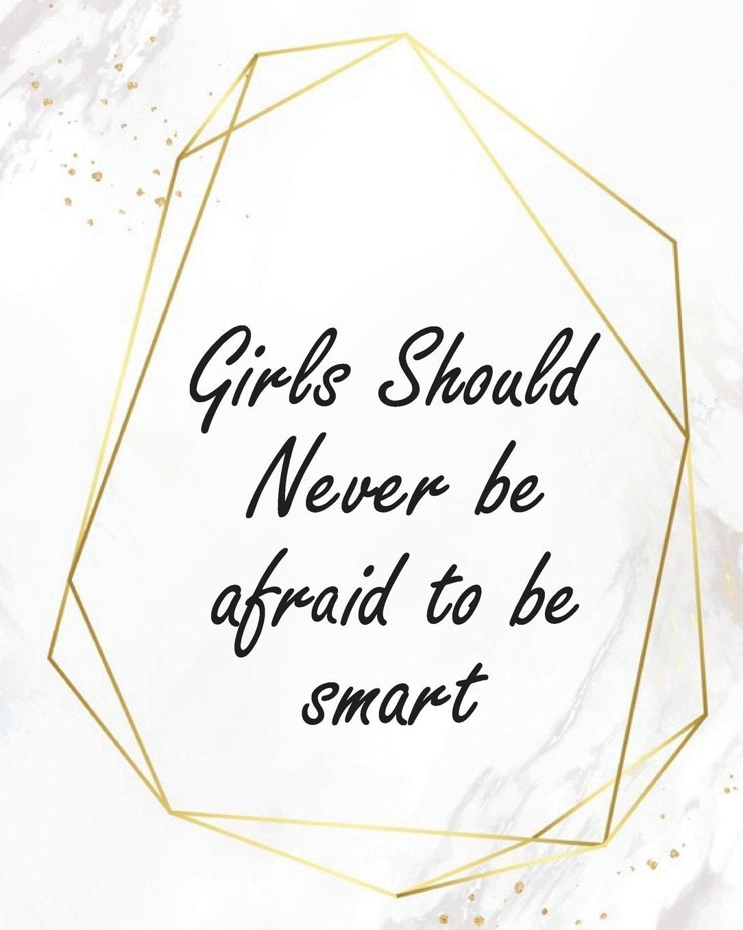 Girl Should Never Be Afraid To Be Smart: White Gold Marble Teacher Journal Planner Notebook Organizer Daily Weekly Monthly Annual Activities Calendars To Do Class Lists Grade Tracker Back to School Teacher Appreciation Gift Undated 8x10 150 Pages Whi