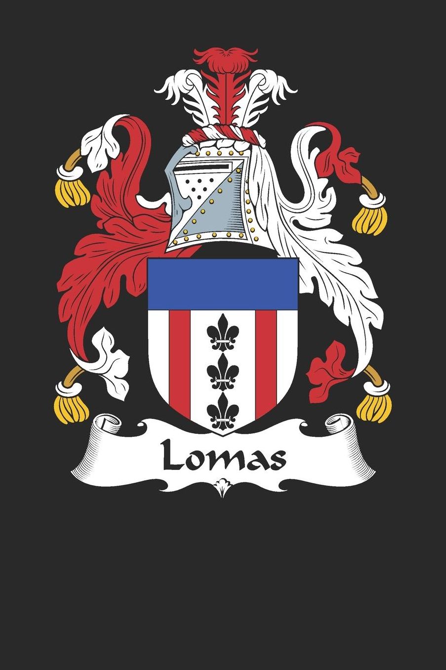 Lomas: Lomas Coat of Arms and Family Crest Notebook Journal (6 x 9 - 100 pages)