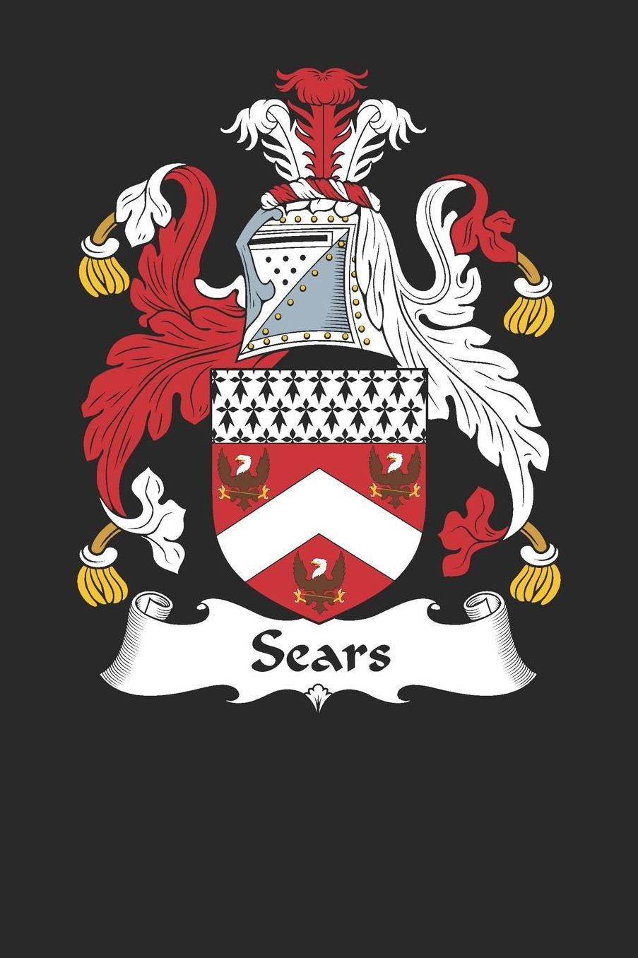 Sears: Sears Coat of Arms and Family Crest Notebook Journal (6 x 9 - 100 pages)