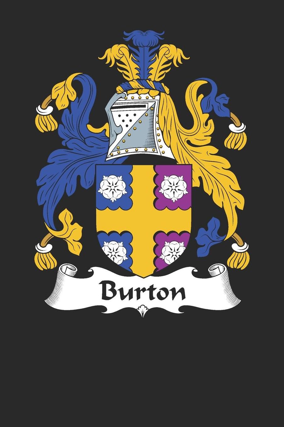 Burton: Burton Coat of Arms and Family Crest Notebook Journal (6 x 9 - 100 pages)