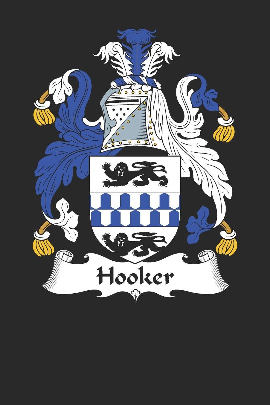 Hooker: Hooker Coat of Arms and Family Crest Notebook Journal (6 x 9 - 100 pages)