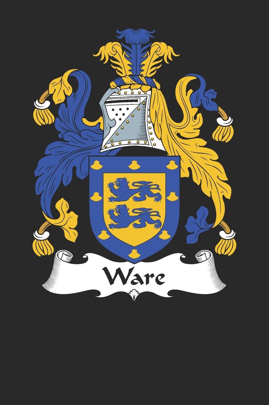 Ware: Ware Coat of Arms and Family Crest Notebook Journal (6 x 9 - 100 pages)