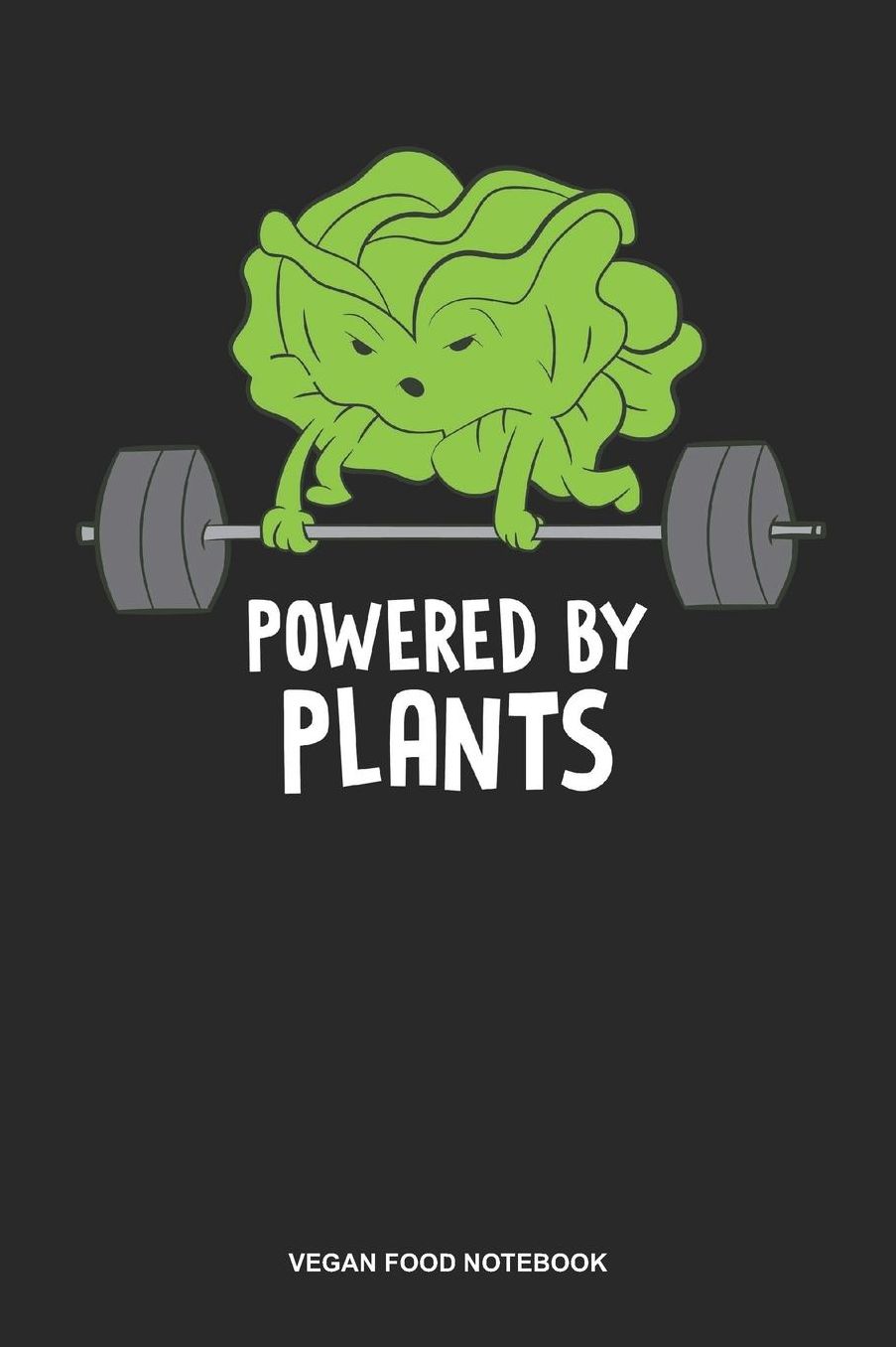 Vegan Food Notebook: Dotted Log Book For Vegetarian Or Vegan: Vegan Athlete Journal Weightlifting Cabbage Gift